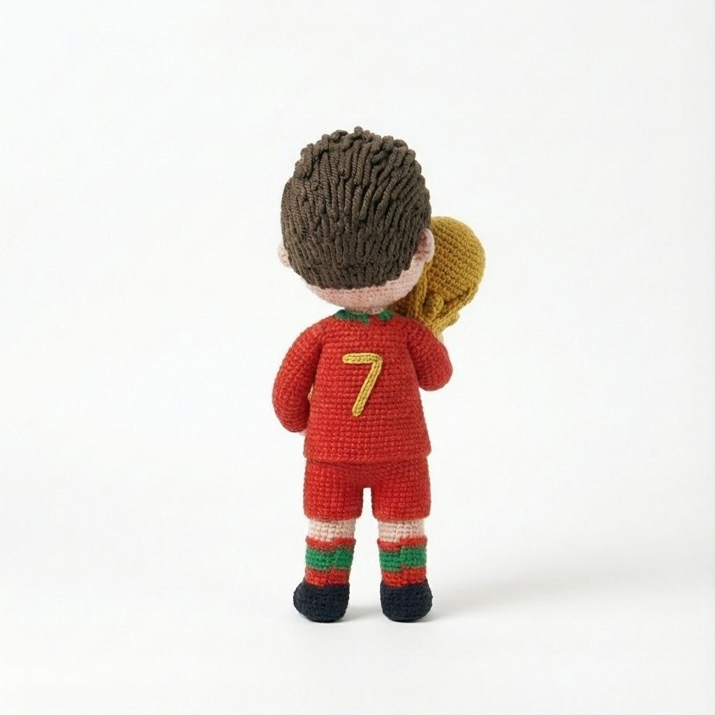 WoolyArtis™ - Emotional Support Art CR7 Crochet Doll - WoolyArtis