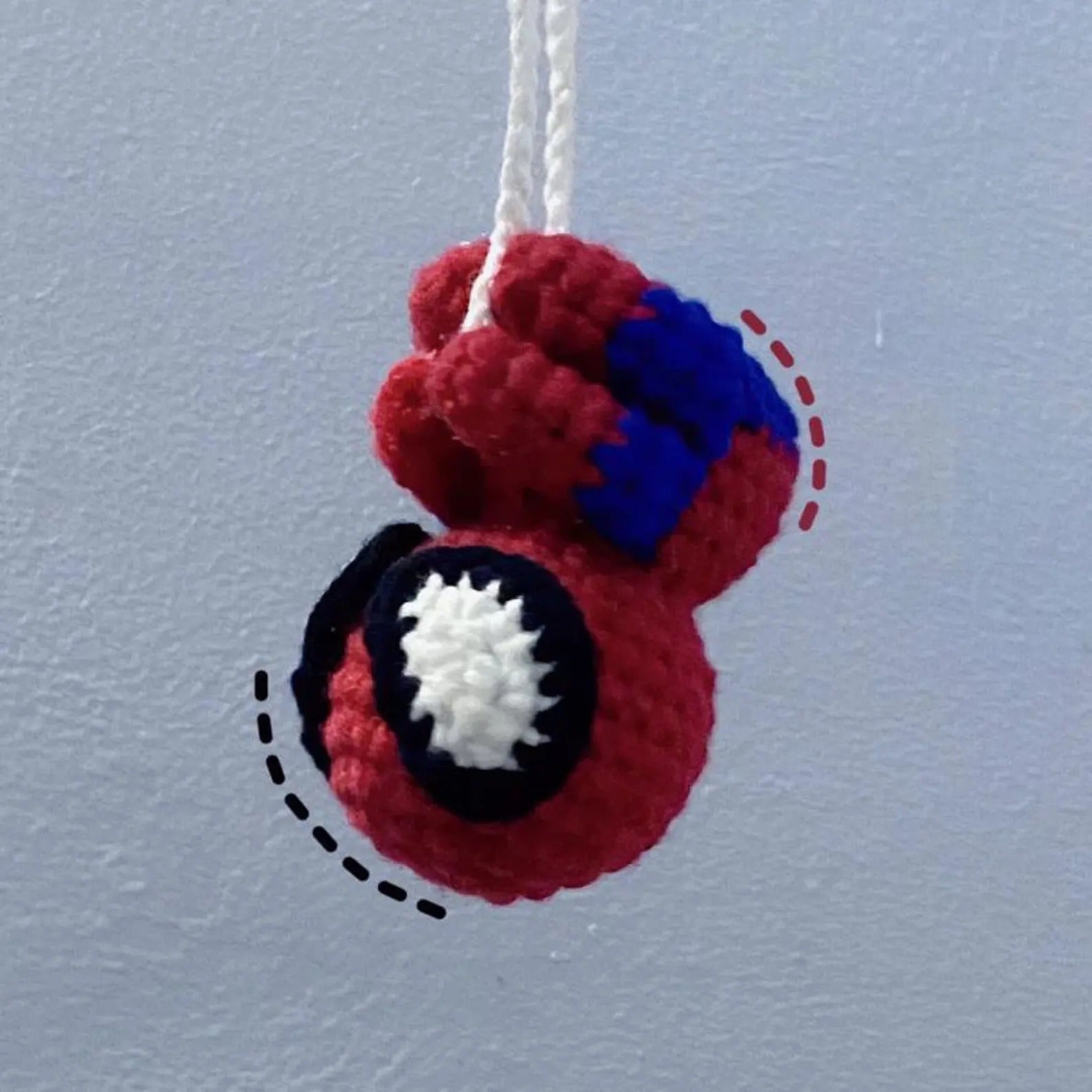 WoolyArtis™ - Handmade Crochet Spider Car Hanging - WoolyArtis